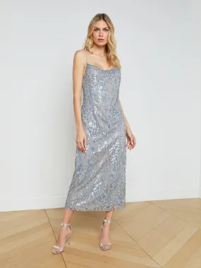 Achilles Sequinned Slip Dress