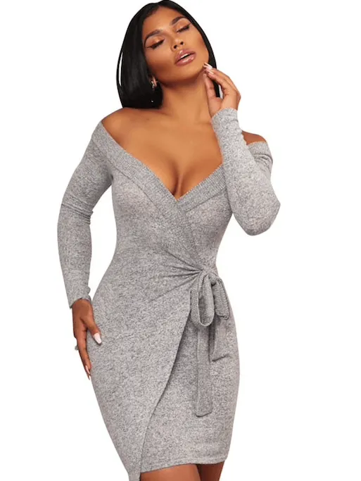 ALL WRAPPED UP SWEATER DRESS