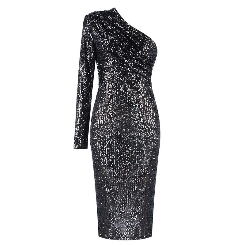 ARIANA BLACK SEQUIN DRESS