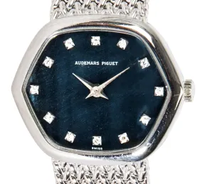 Luxury Audemars Piguet Womens Dress Watch - Elegant 18K White Gold Timepiece