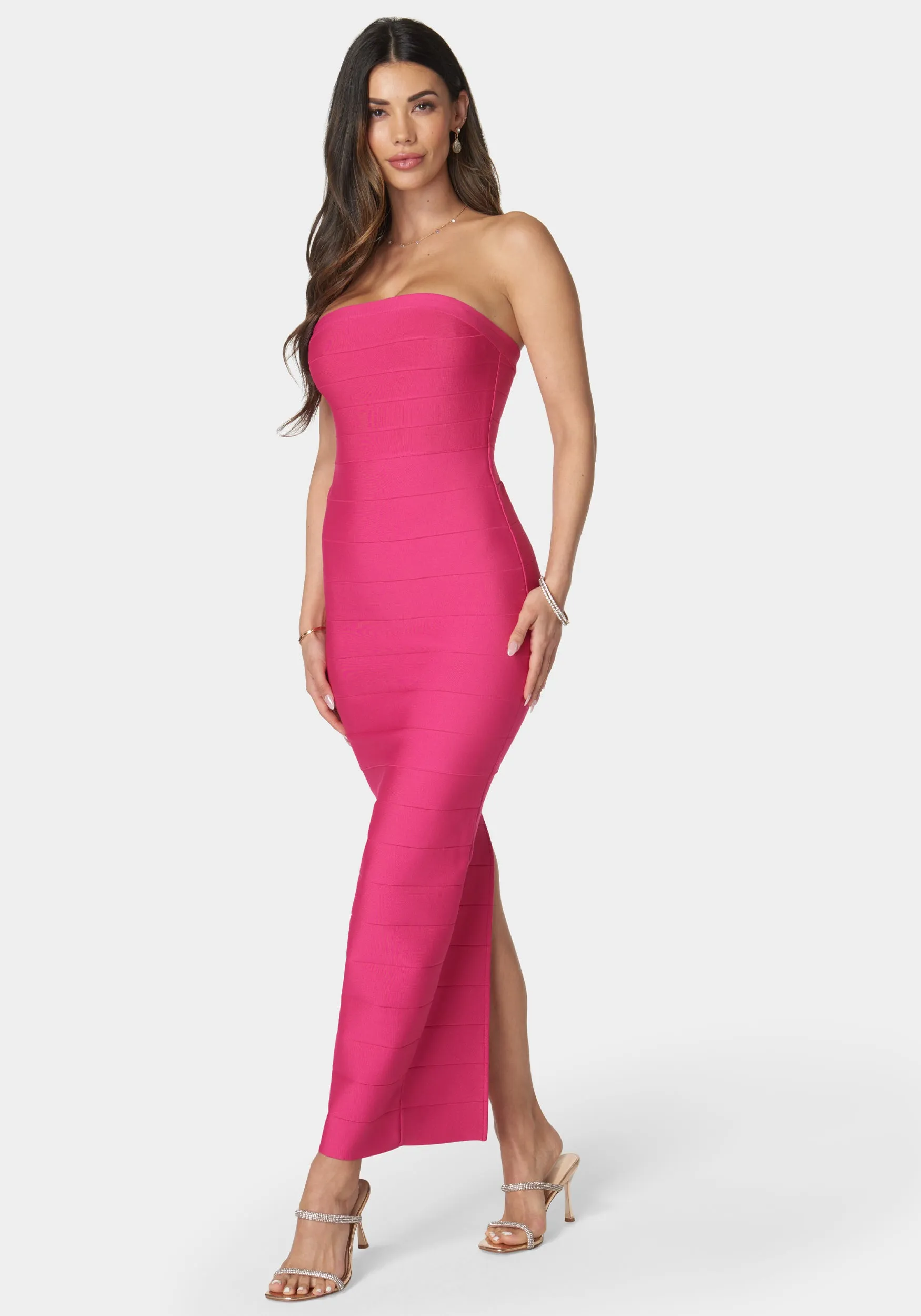 Bandage Strapless Maxi Dress