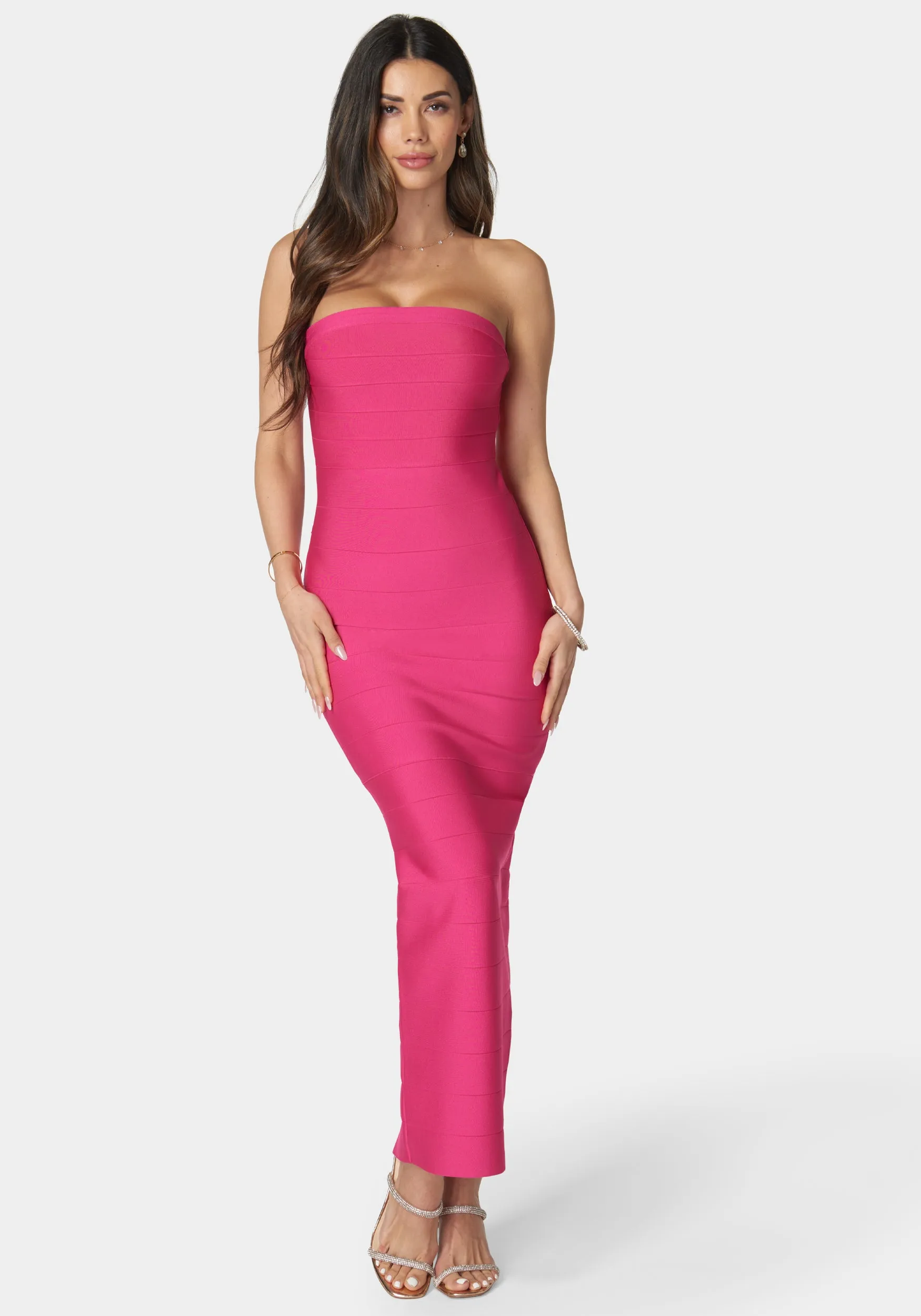 Bandage Strapless Maxi Dress