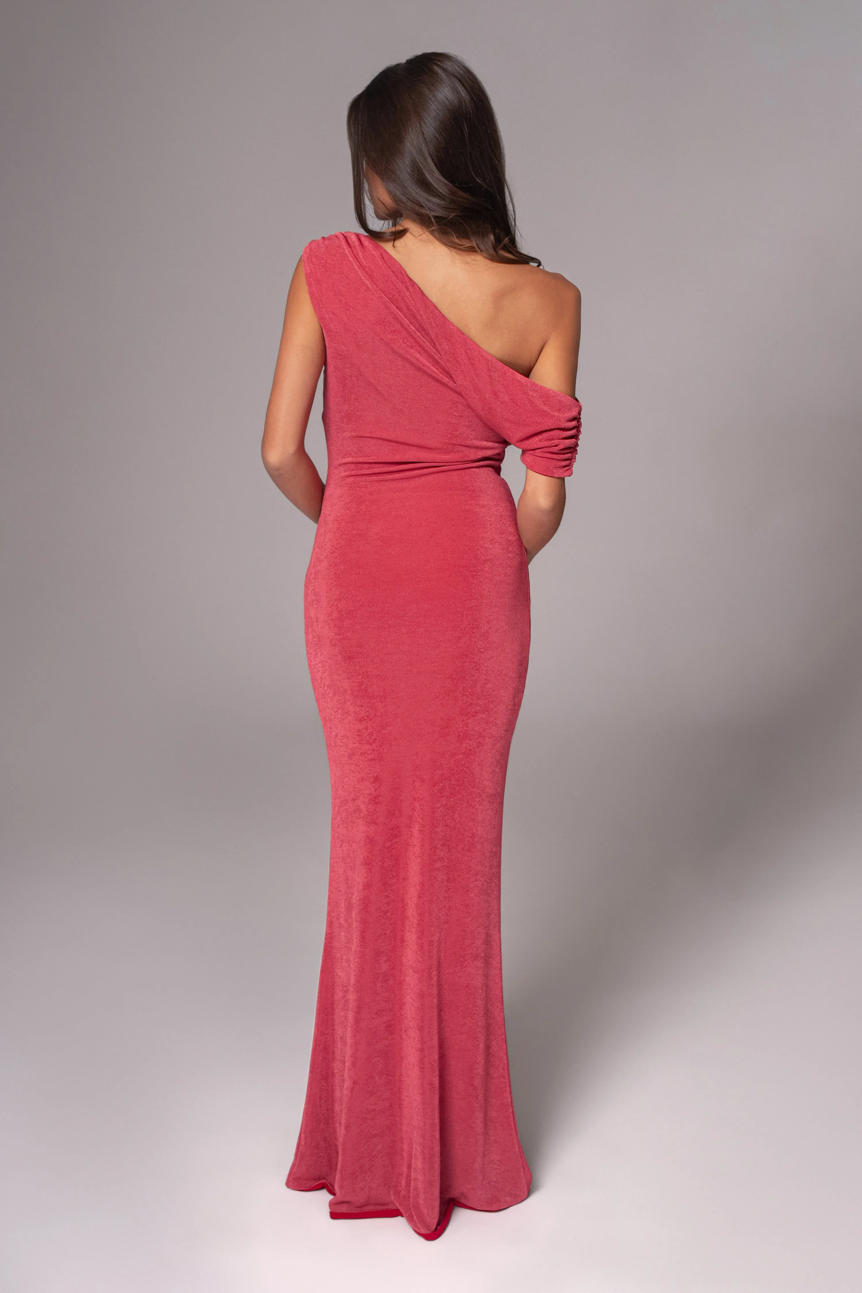 Berry/Red Classic Elegance Reversible Maxi Dress