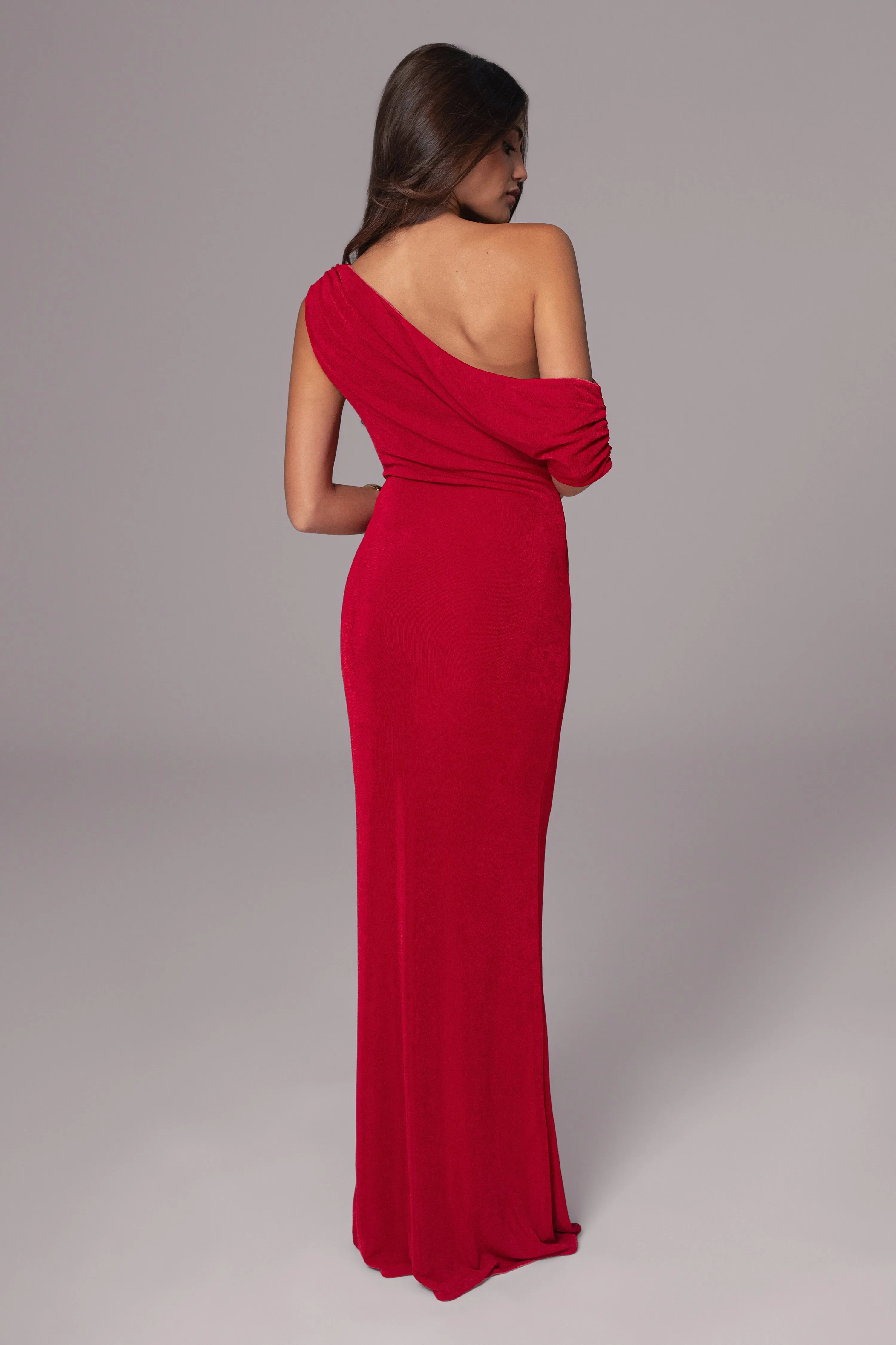 Berry/Red Classic Elegance Reversible Maxi Dress