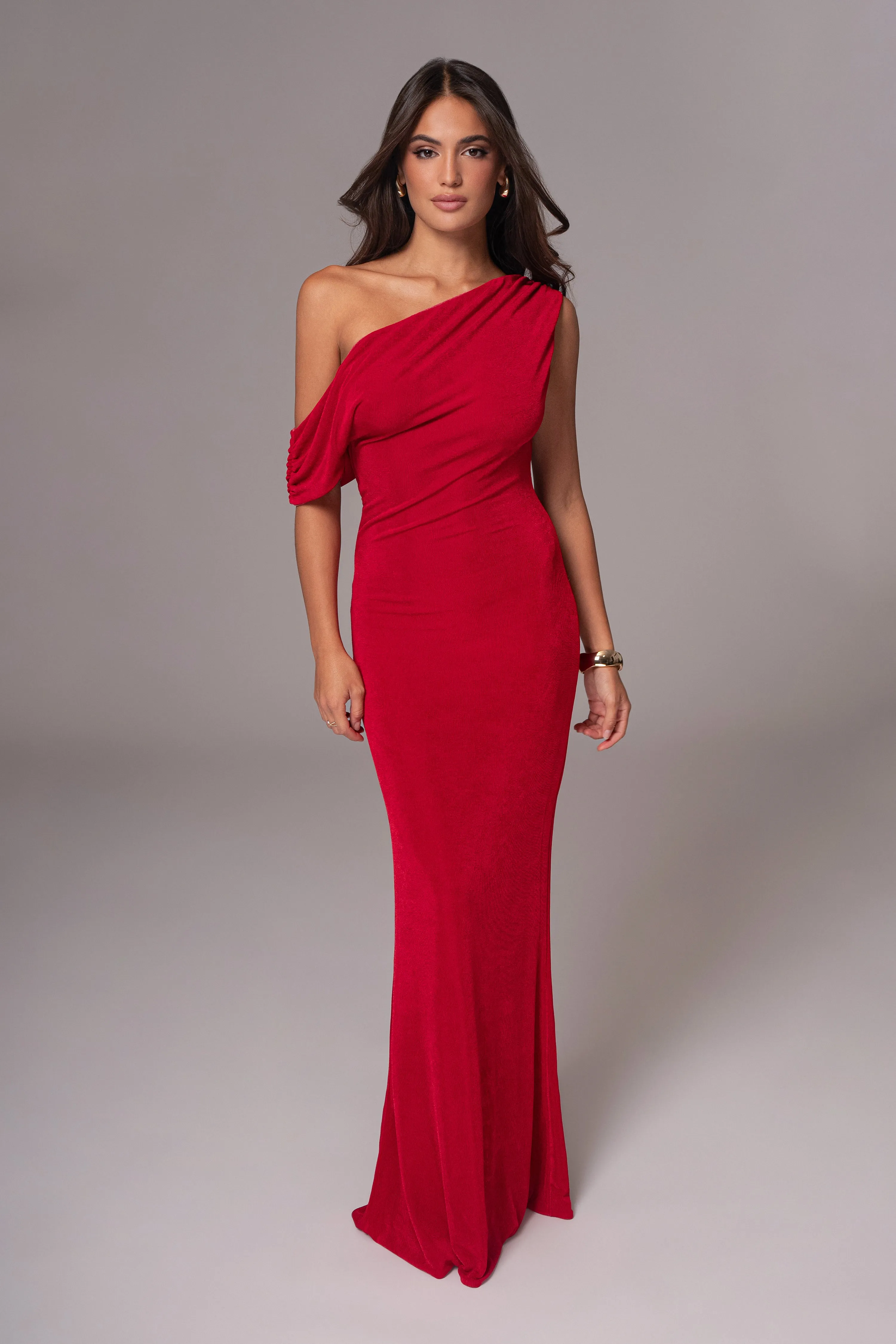 Berry/Red Classic Elegance Reversible Maxi Dress