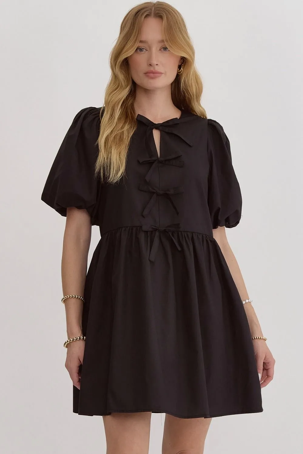 'Bow Bliss' Dress - Black