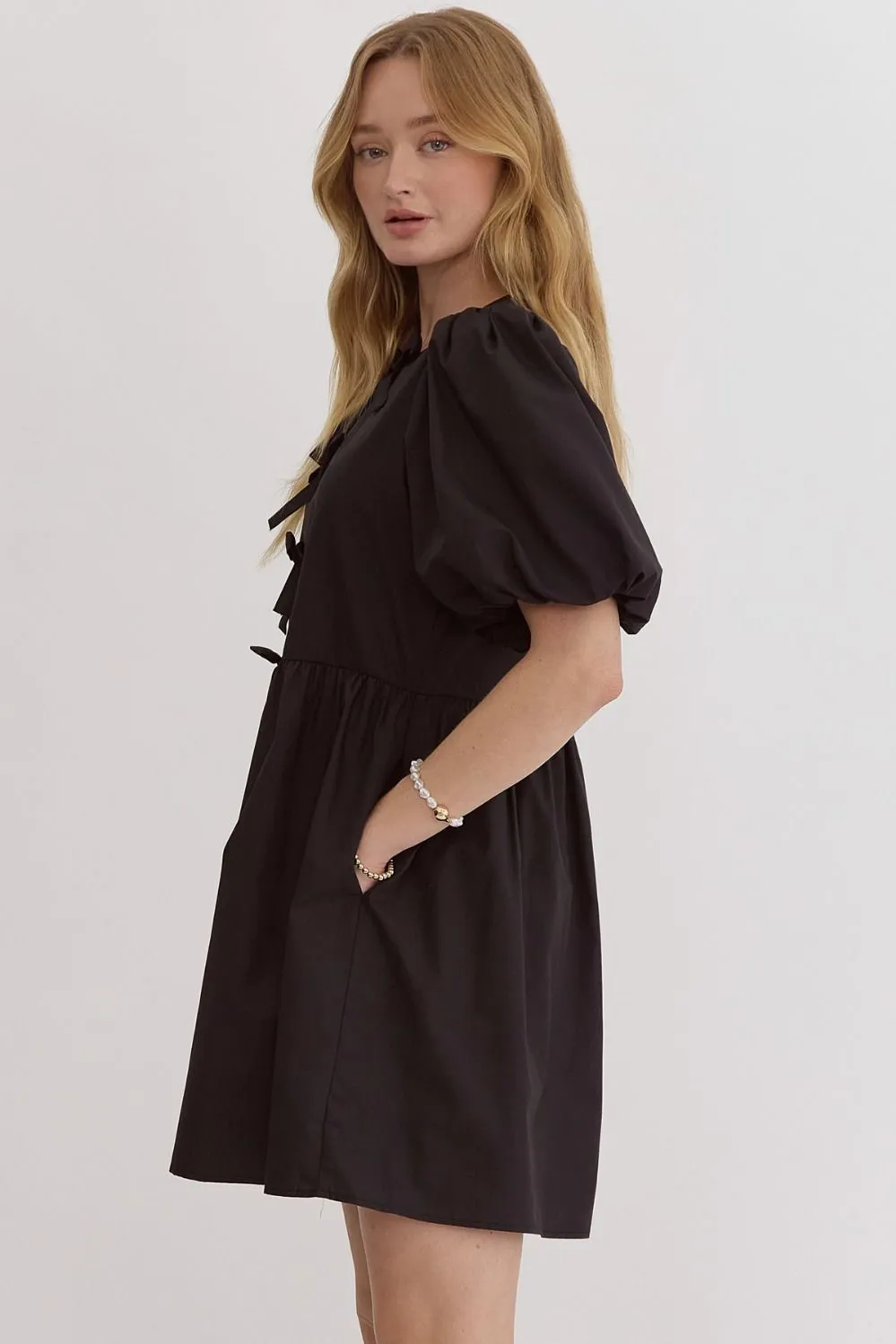 'Bow Bliss' Dress - Black