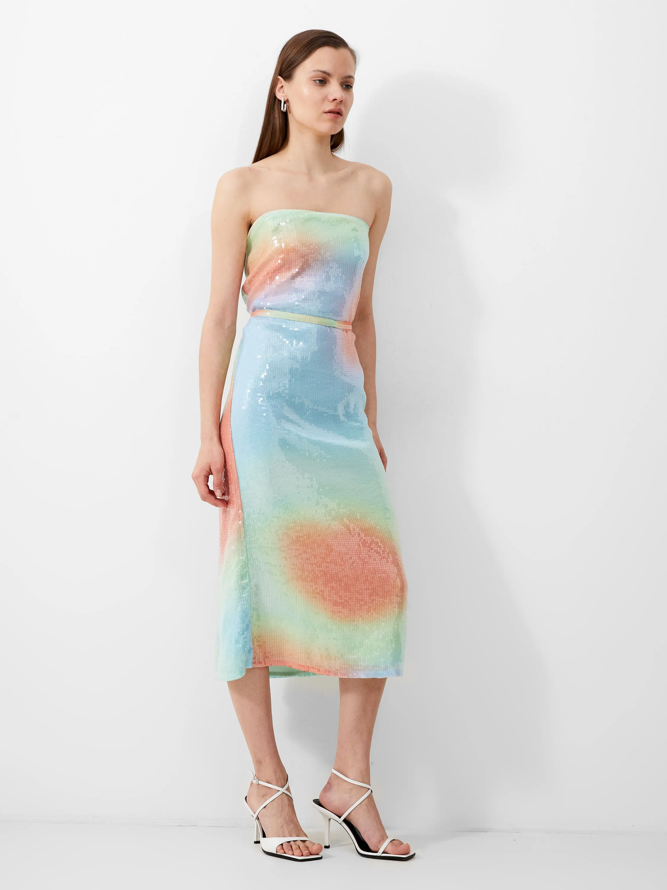 Carwen Anisha Sequin Strapless Dress