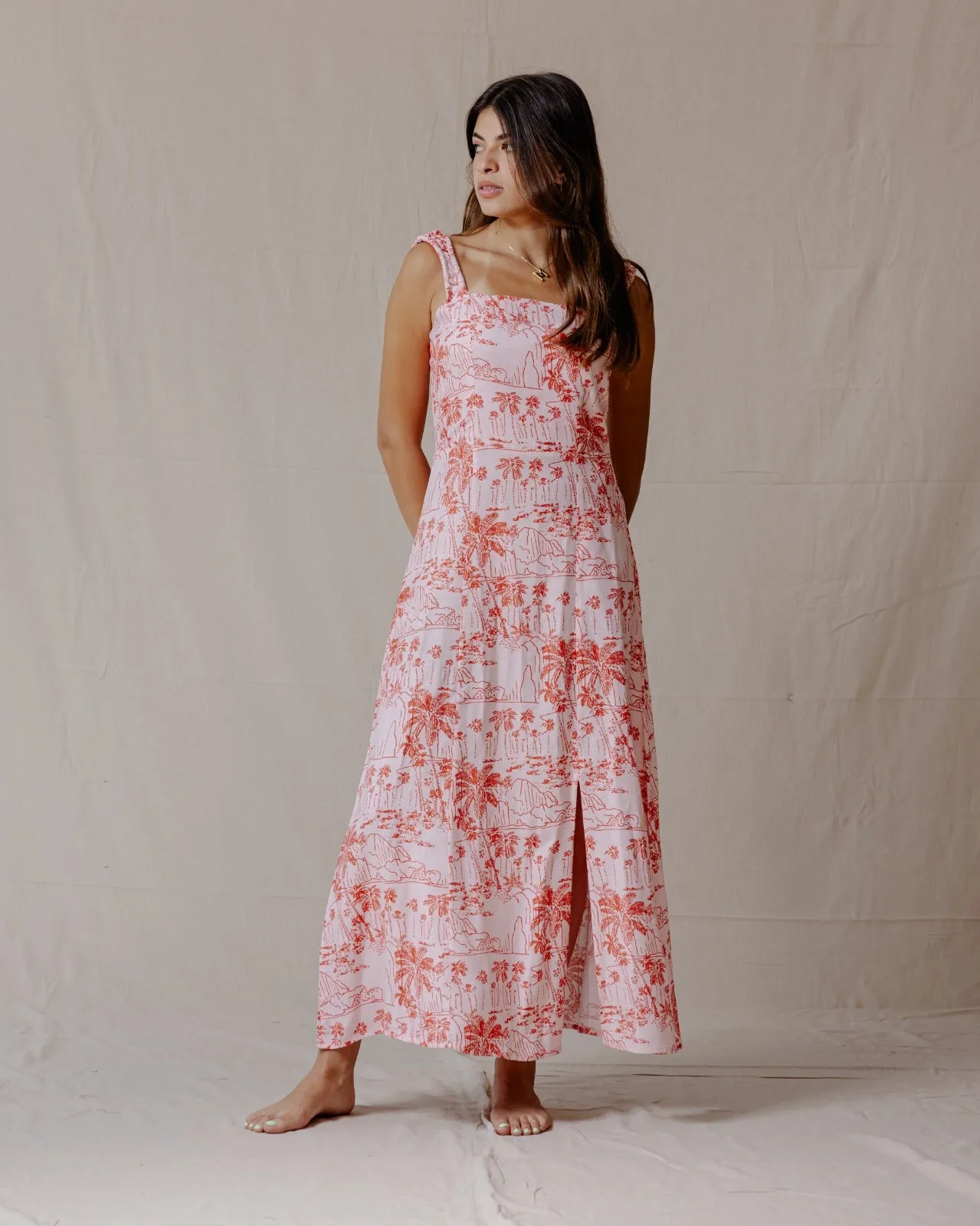 Coast Palm Dress Red