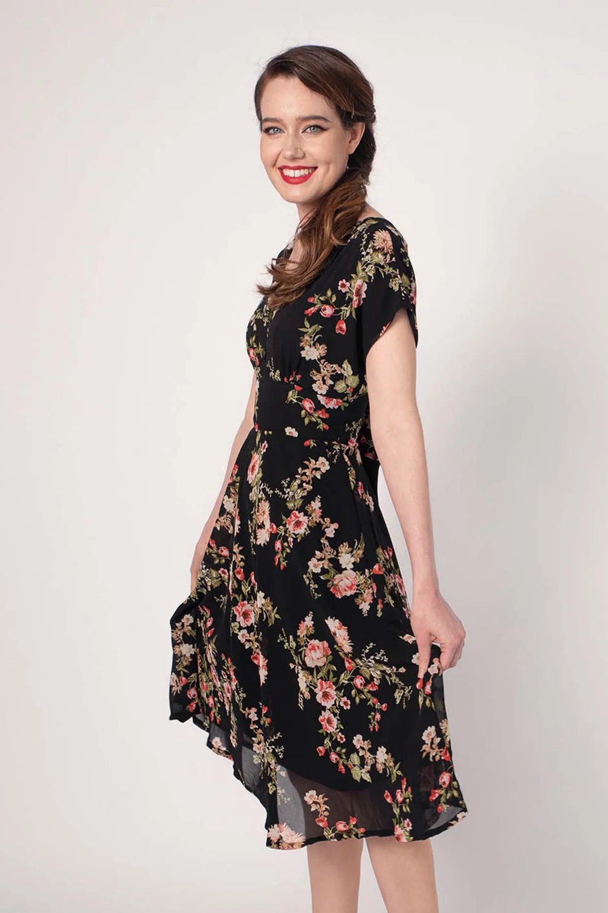 Dakota Black Floral Dress