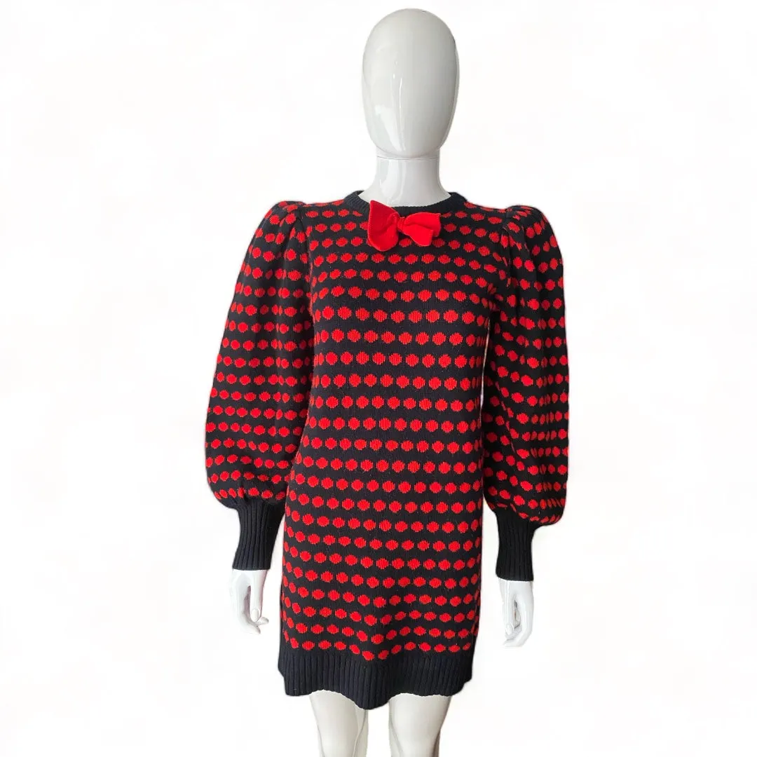 Dressy Tessy Navy Dress Red Dots & Bow