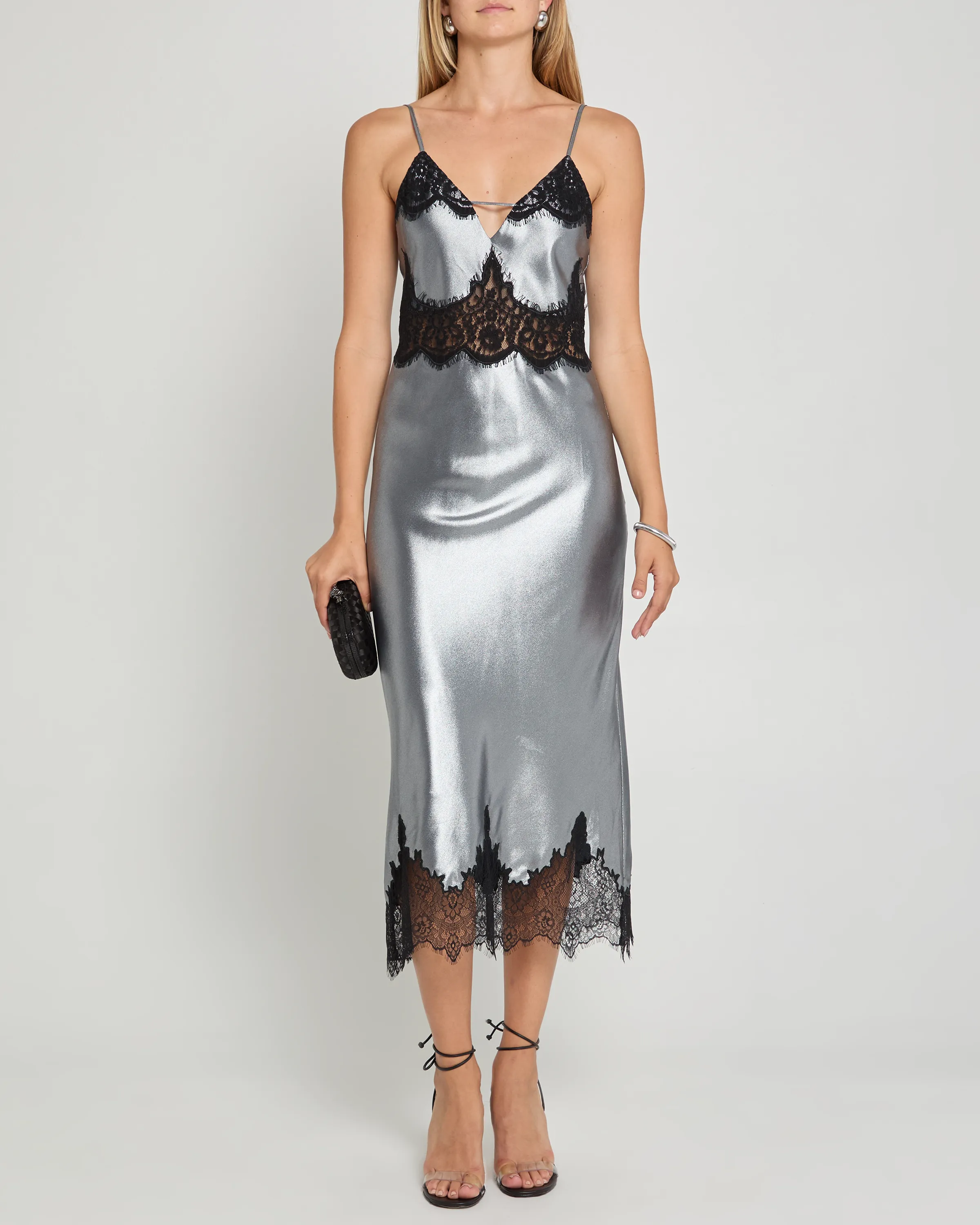 Elvira-Inspired Gothic Evening Gown with Vintage Lace Details