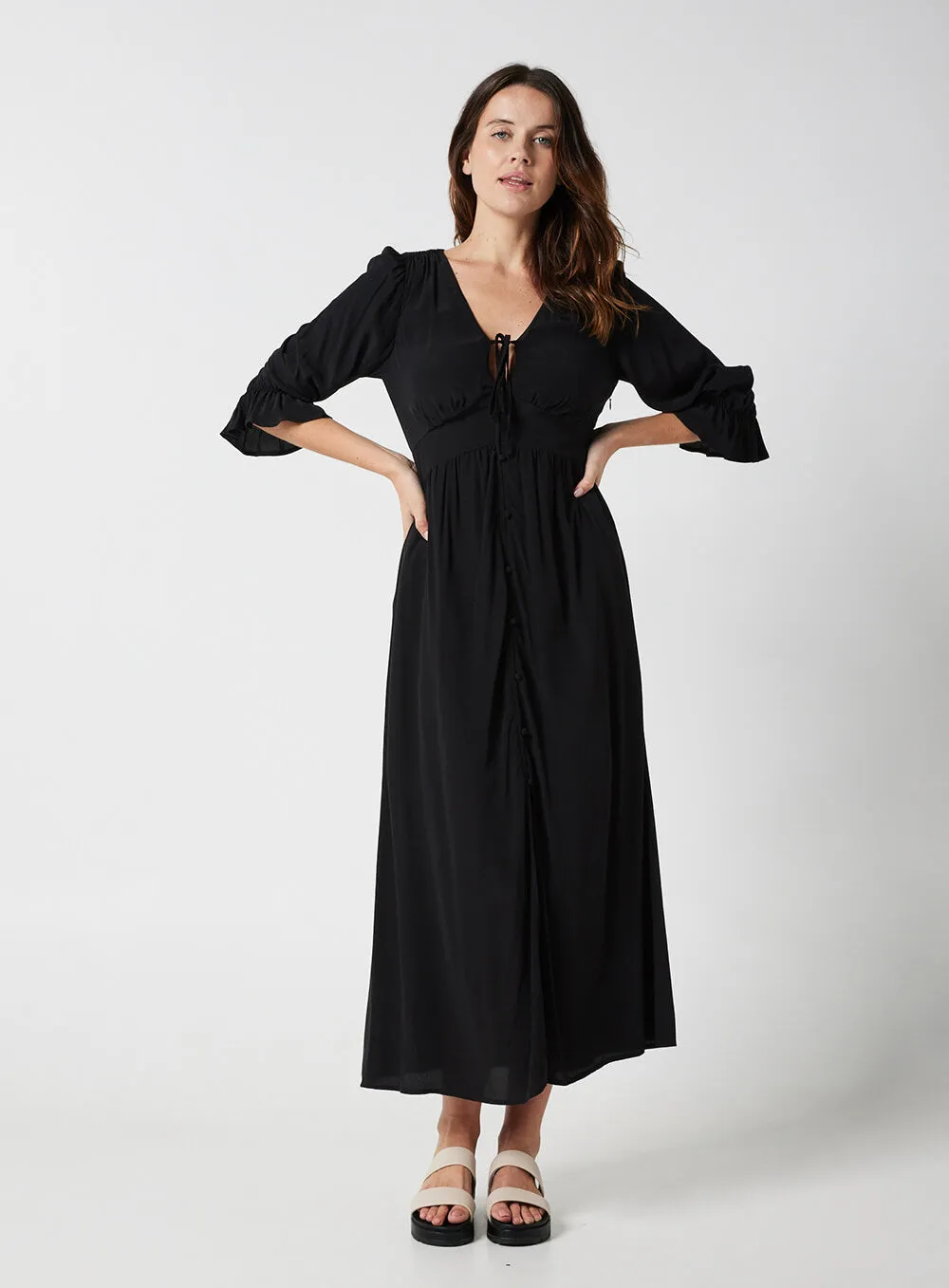 Evangeline Dress-Black