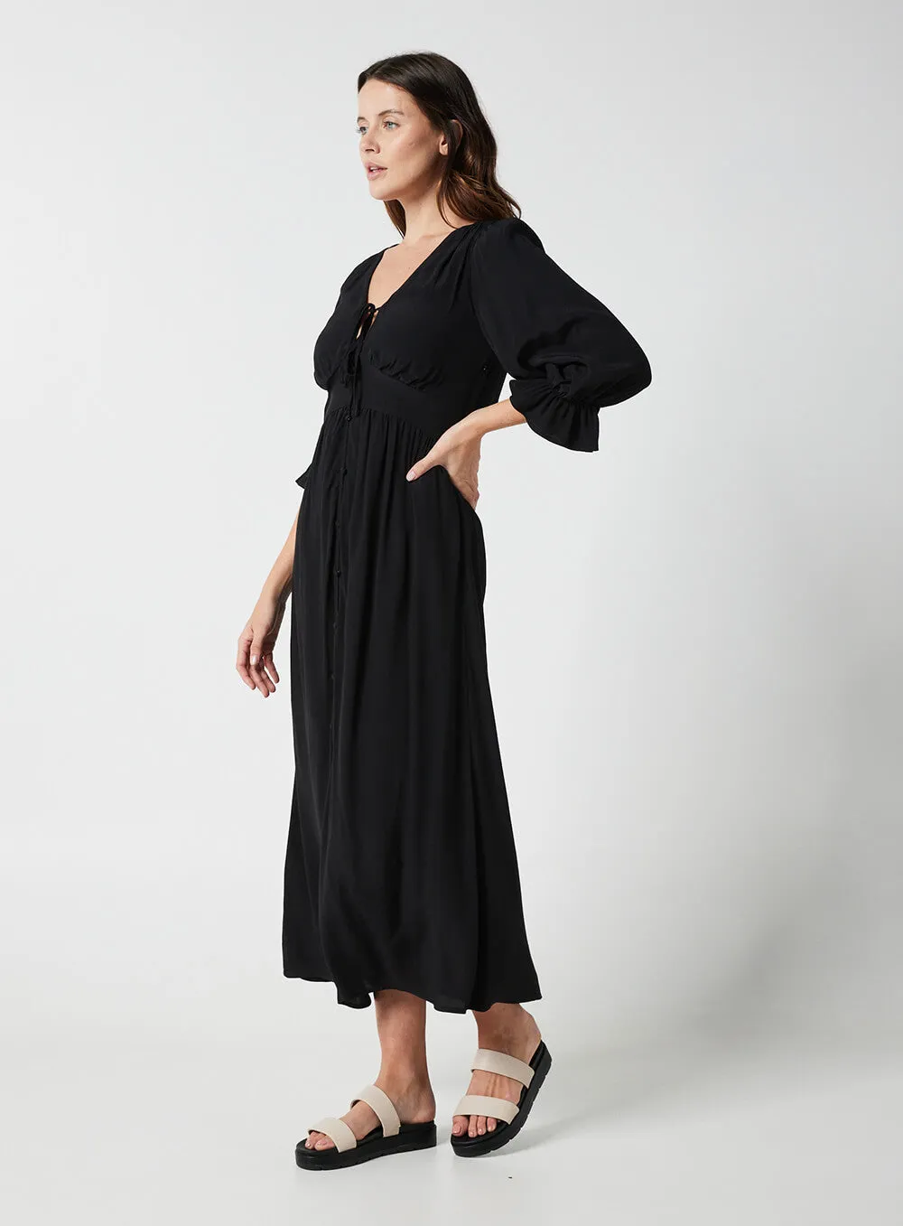 Evangeline Dress-Black