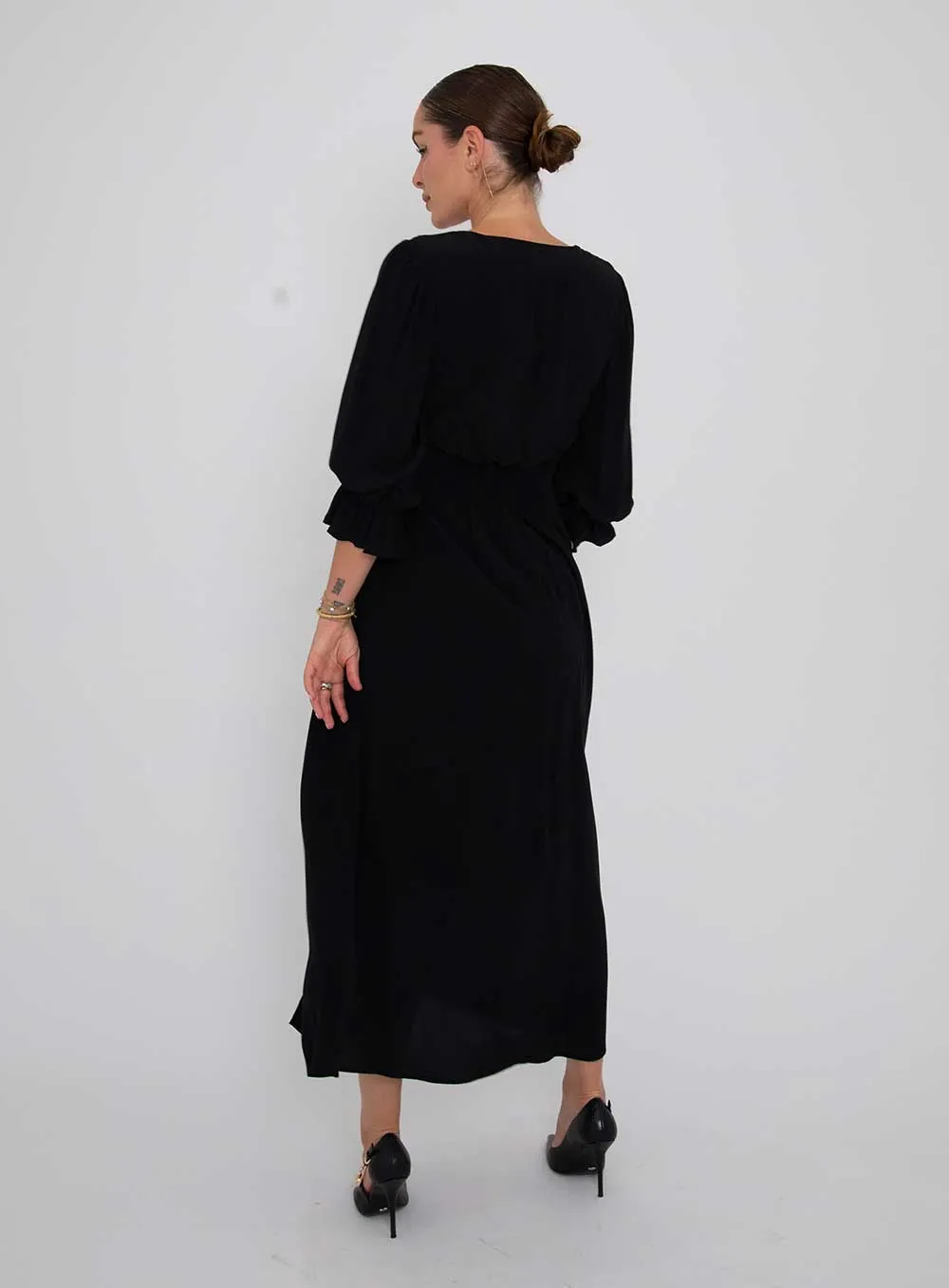 Evangeline Dress-Black