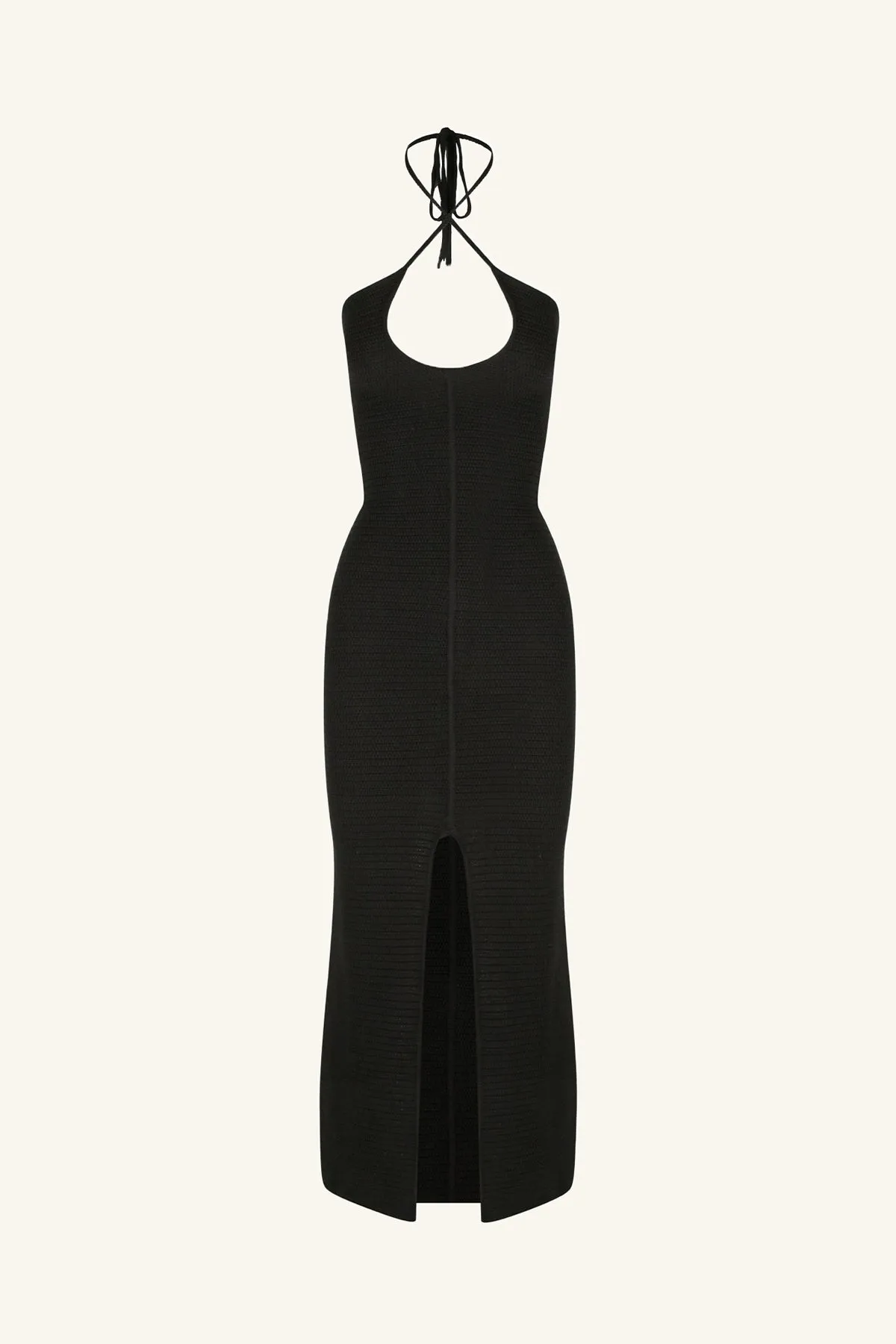 EVE KEYHOLE MIDI DRESS - BLACK