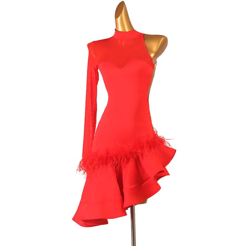 Fiesta Flame Red Latin Dress | LQ333