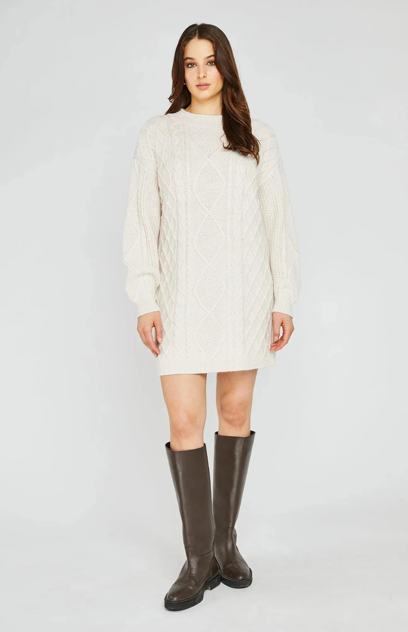 Cream Gentle Fawn Ingrid Sweater Dress with Optimal Title Length