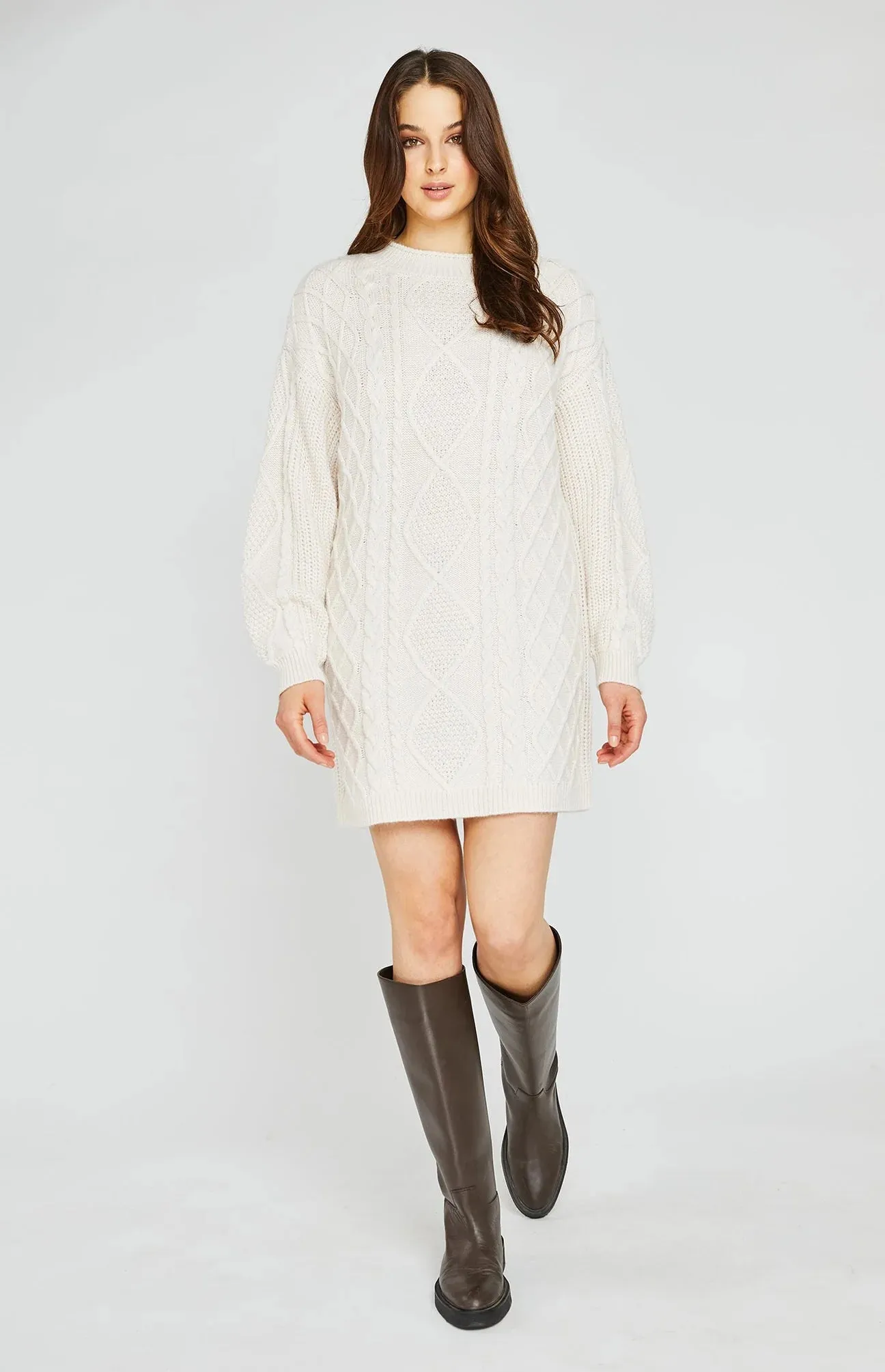 Cream Gentle Fawn Ingrid Sweater Dress with Optimal Title Length