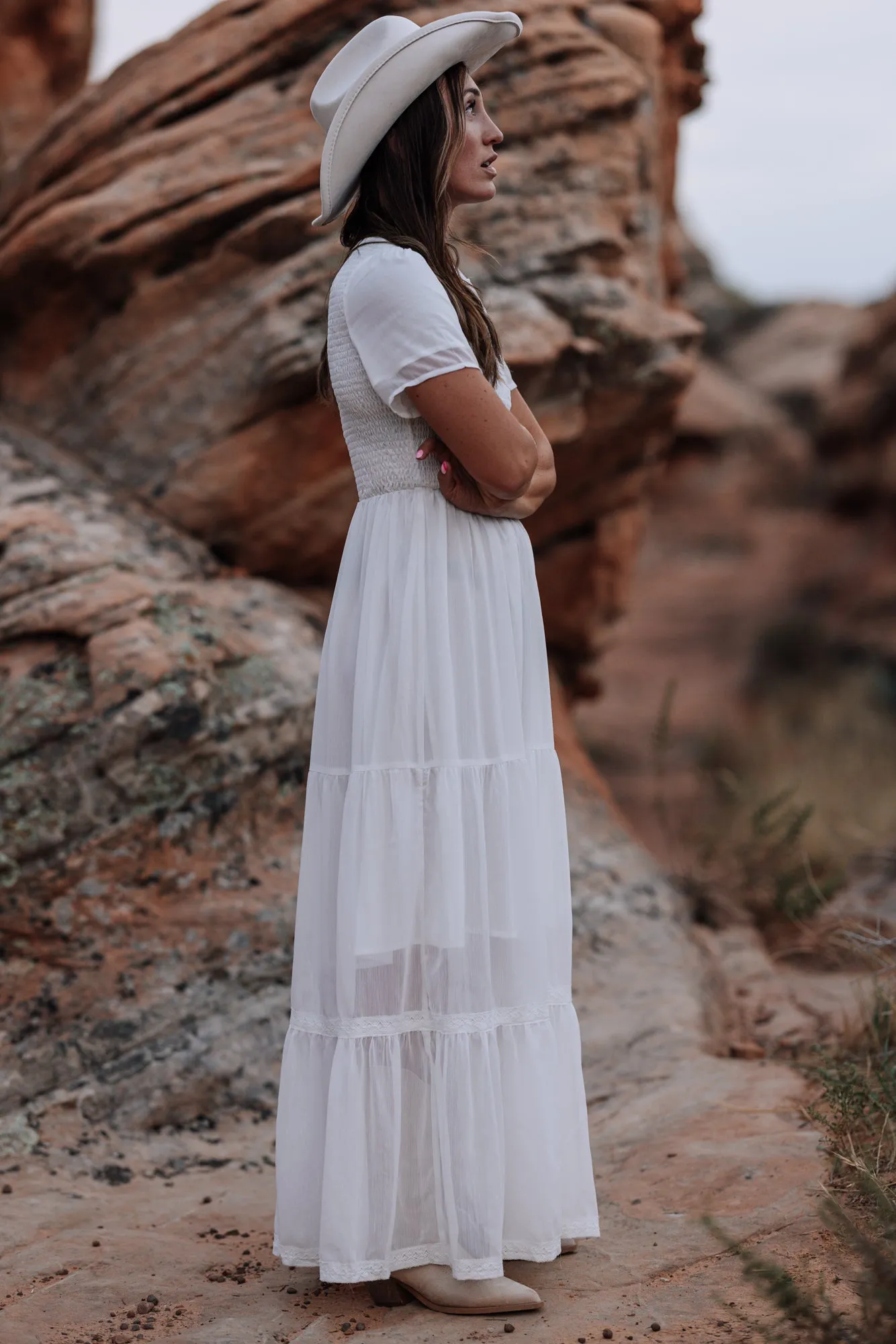 Kanyan Maxi Dress in White - Coming Soon