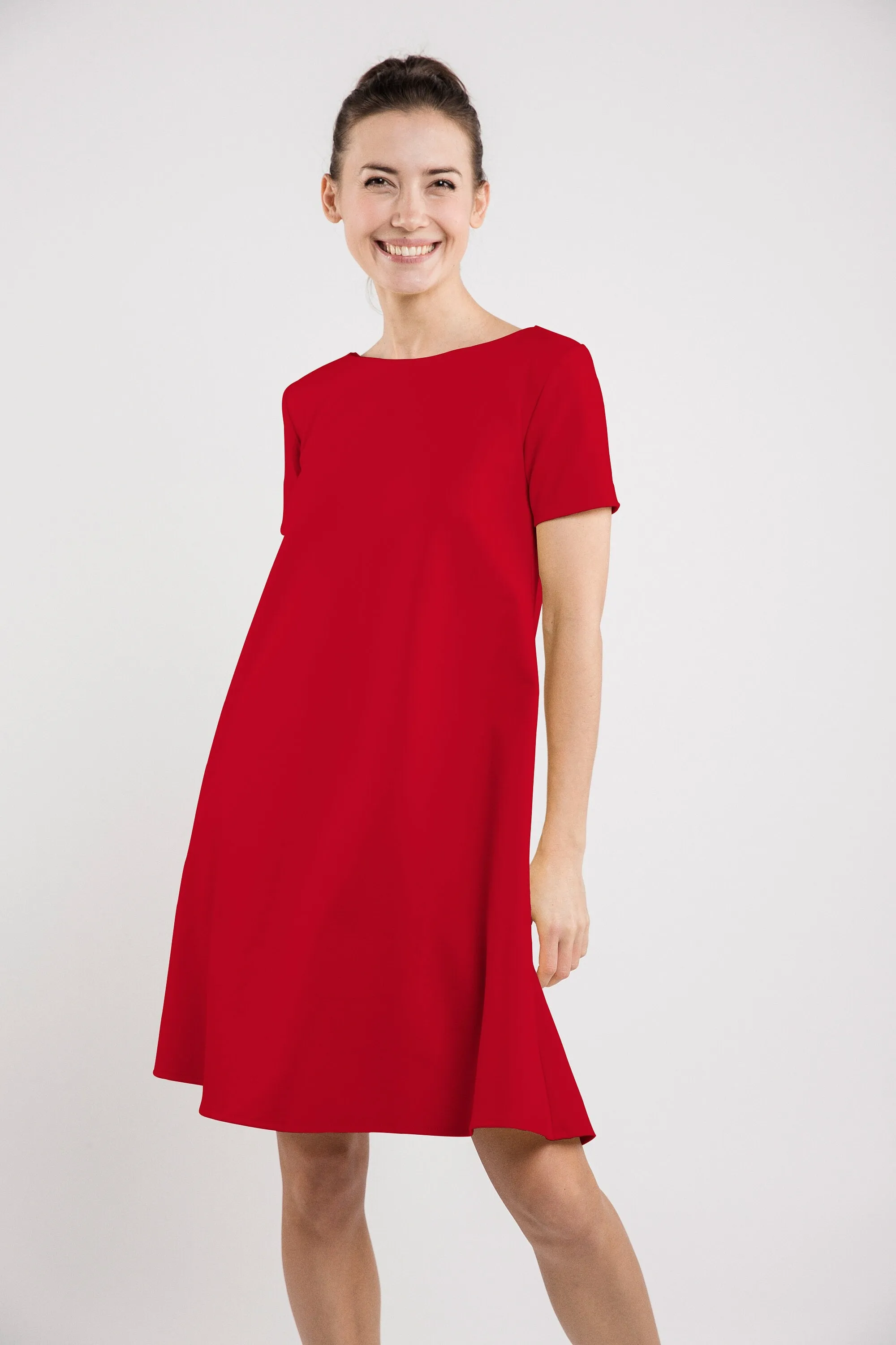 LeMuse SUMMER CALMNESS dress with buttons, Red, M