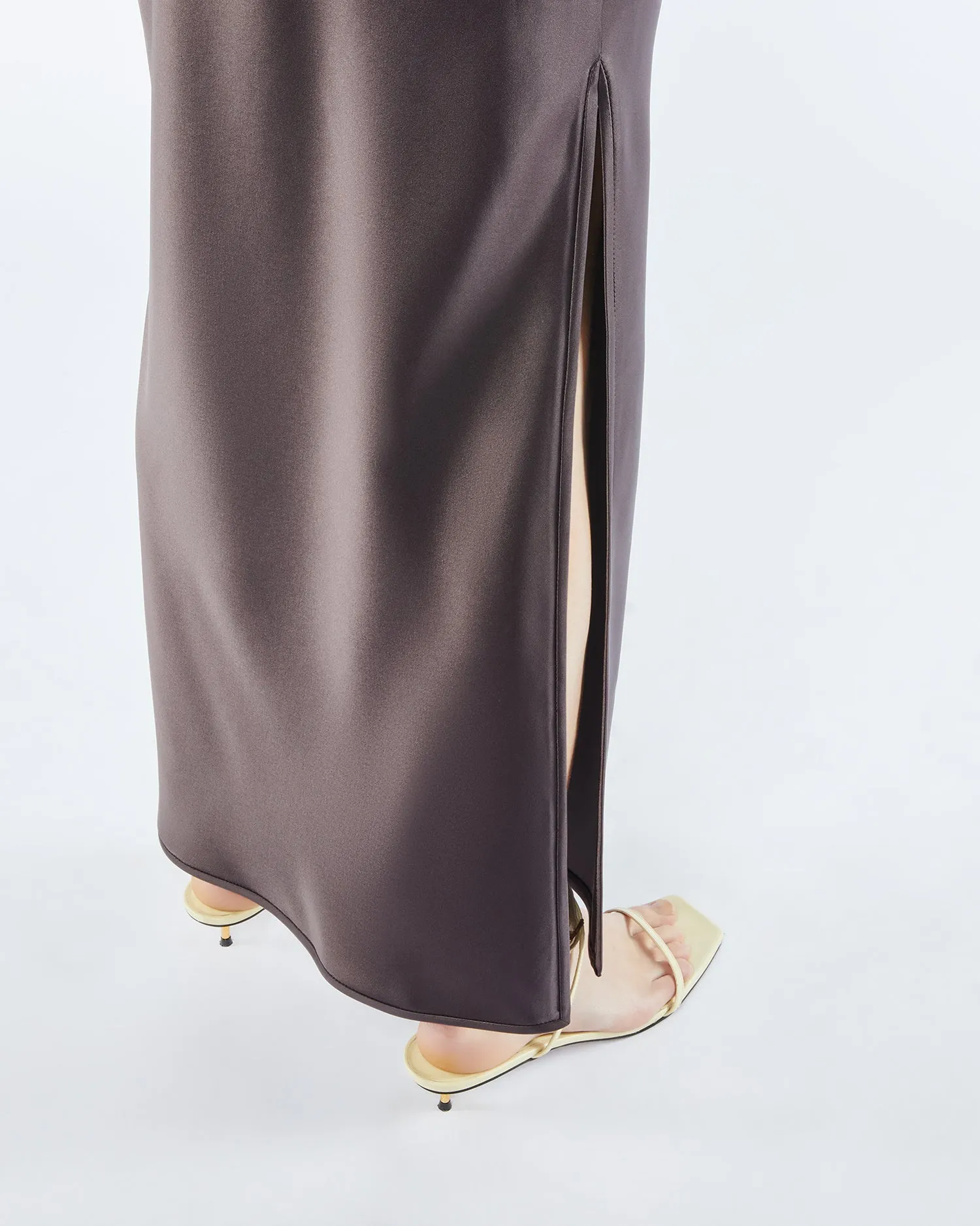 Lennie - Sale Slip Satin Maxi Dress - Coffee Bean