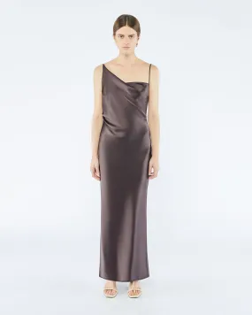 Lennie - Sale Slip Satin Maxi Dress - Coffee Bean