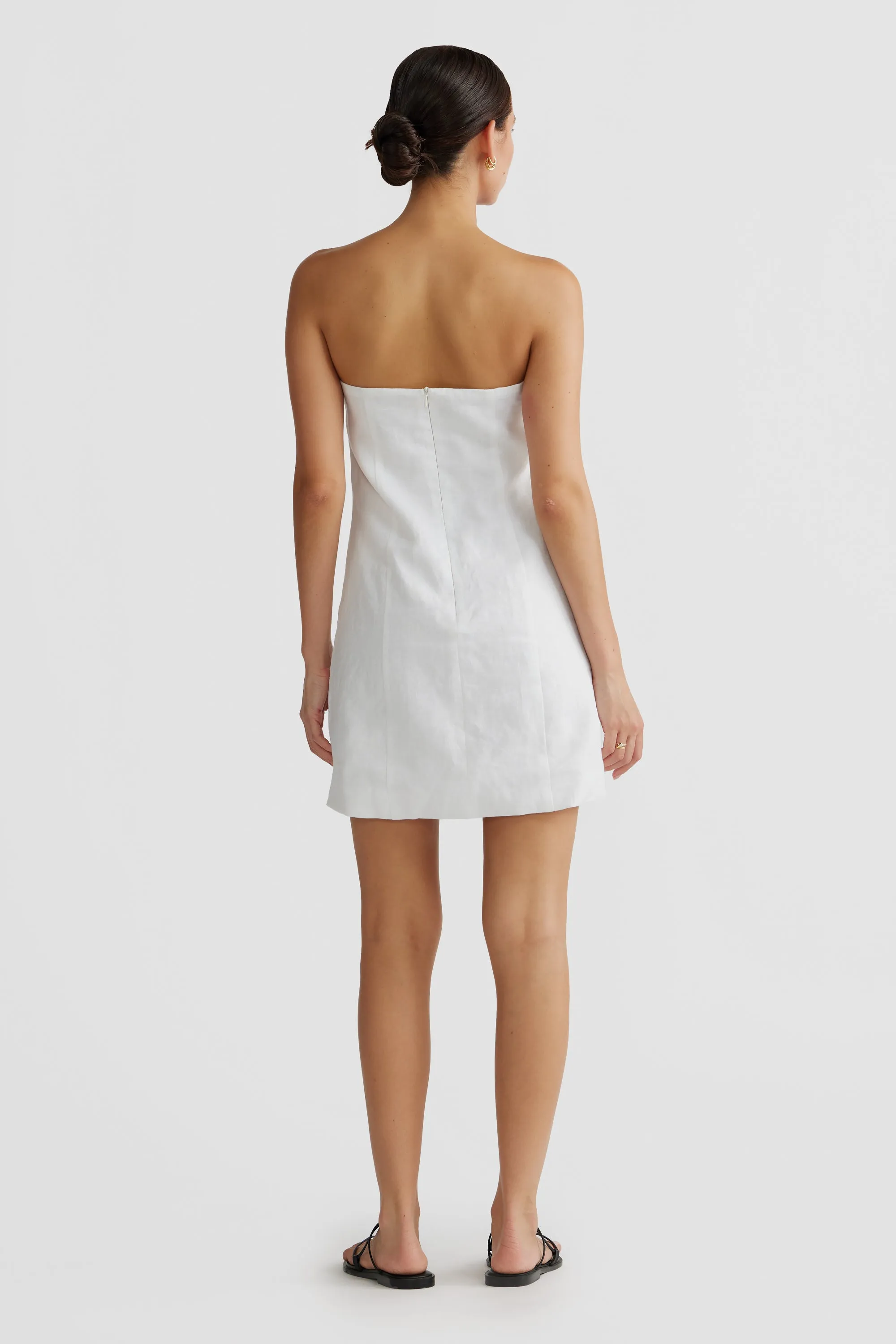 Lola Strapless Mini Dress White