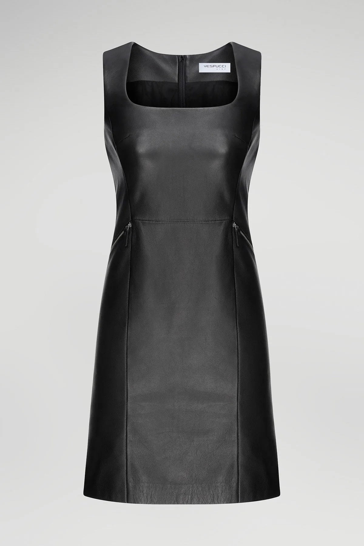 Macia - Black Leather Dress