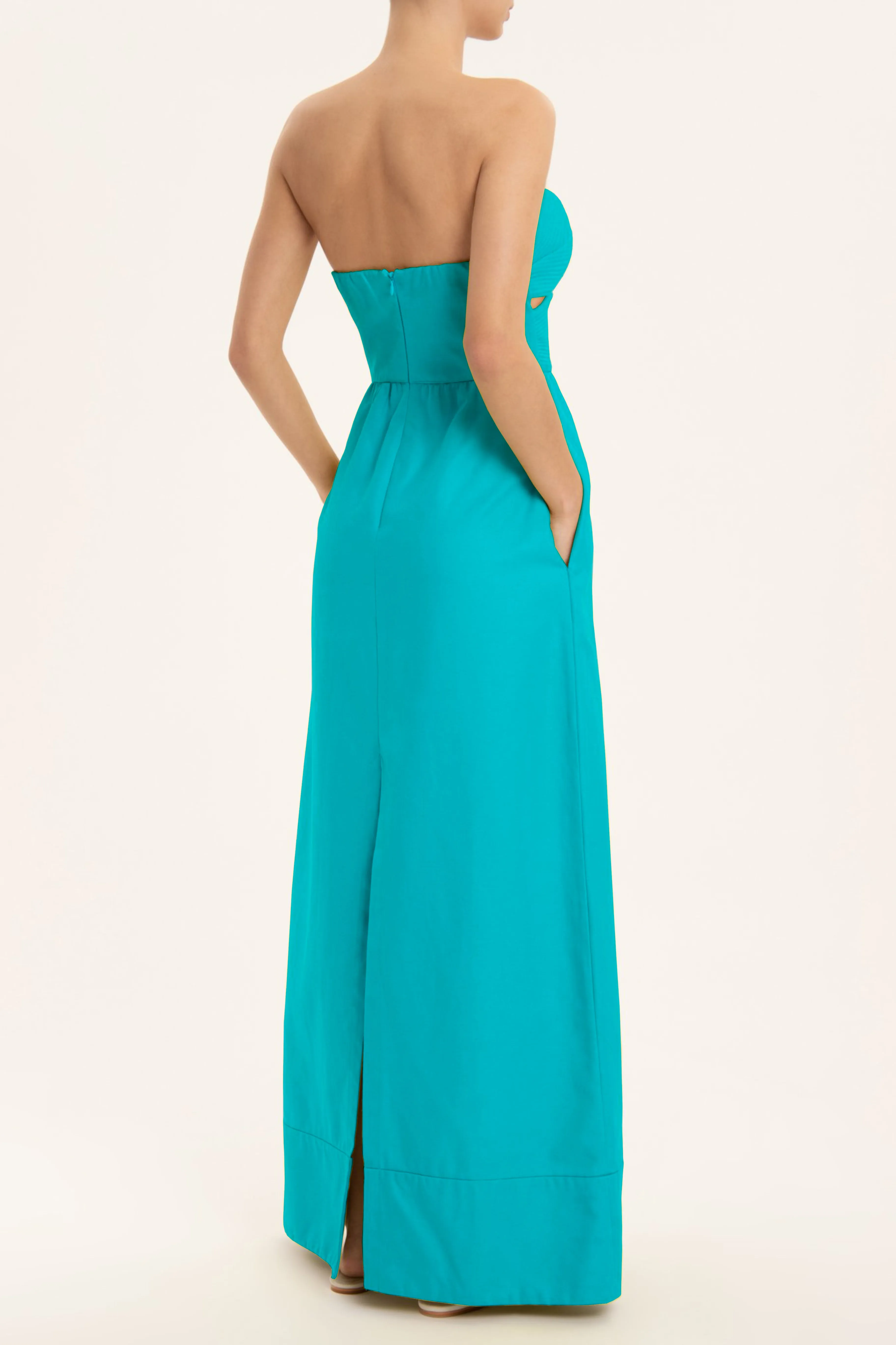 Matelasse Strapless Long Dress