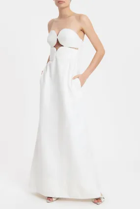 Matelasse Strapless Long Dress