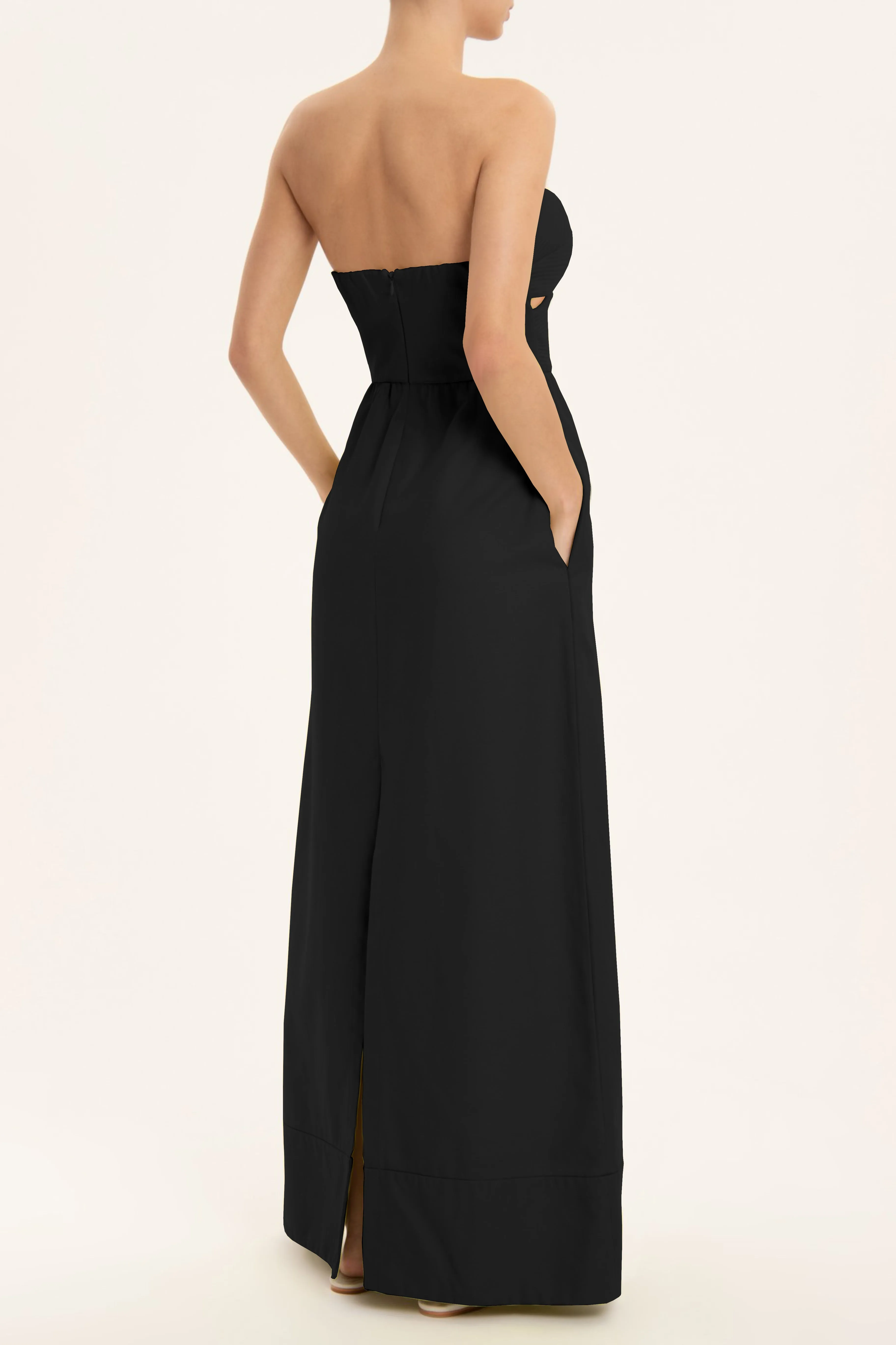 Matelasse Strapless Long Dress