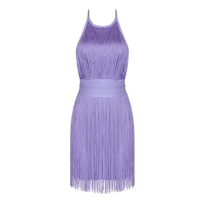 Nammos Lilac Fringe Mini Dress