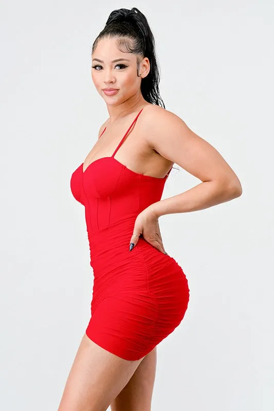 Stunning Red Nayla Corset Dress