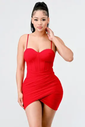 Stunning Red Nayla Corset Dress