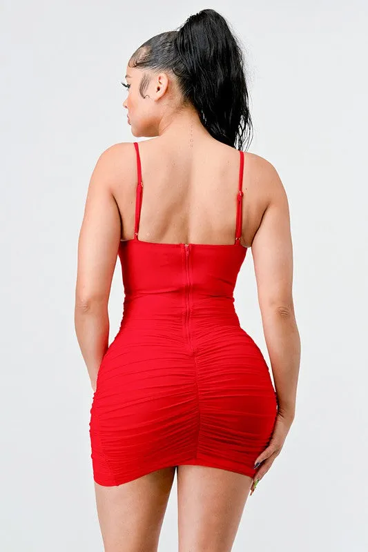 Stunning Red Nayla Corset Dress