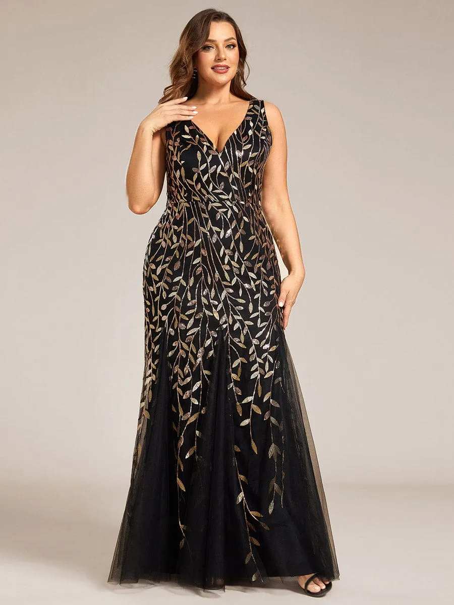 Plus Size Maxi Sequin Formal Dresses & Gowns