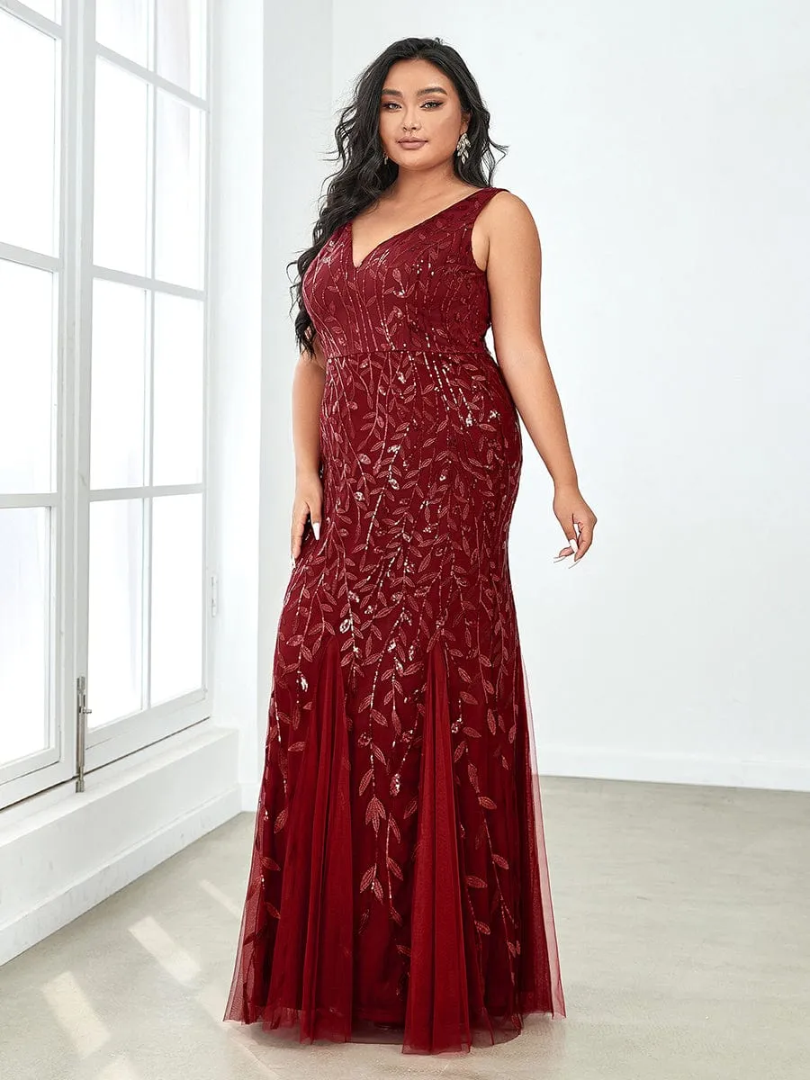 Plus Size Maxi Sequin Formal Dresses & Gowns