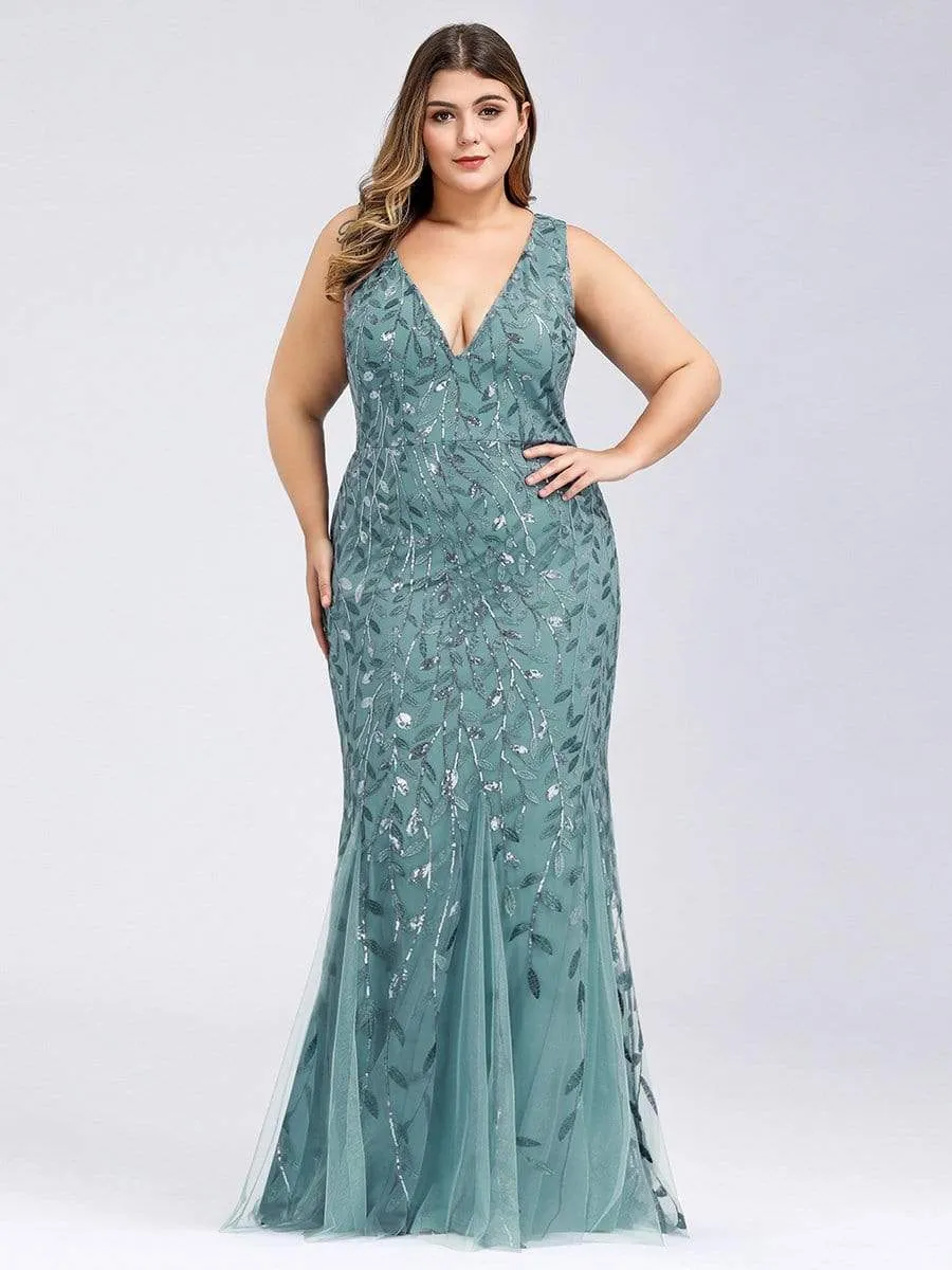 Plus Size Maxi Sequin Formal Dresses & Gowns