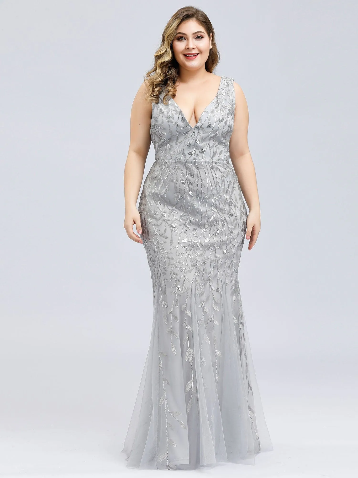 Plus Size Maxi Sequin Formal Dresses & Gowns