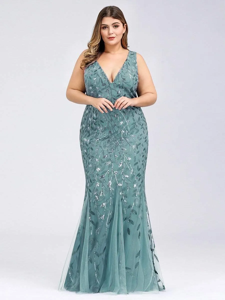 Plus Size Maxi Sequin Formal Dresses & Gowns