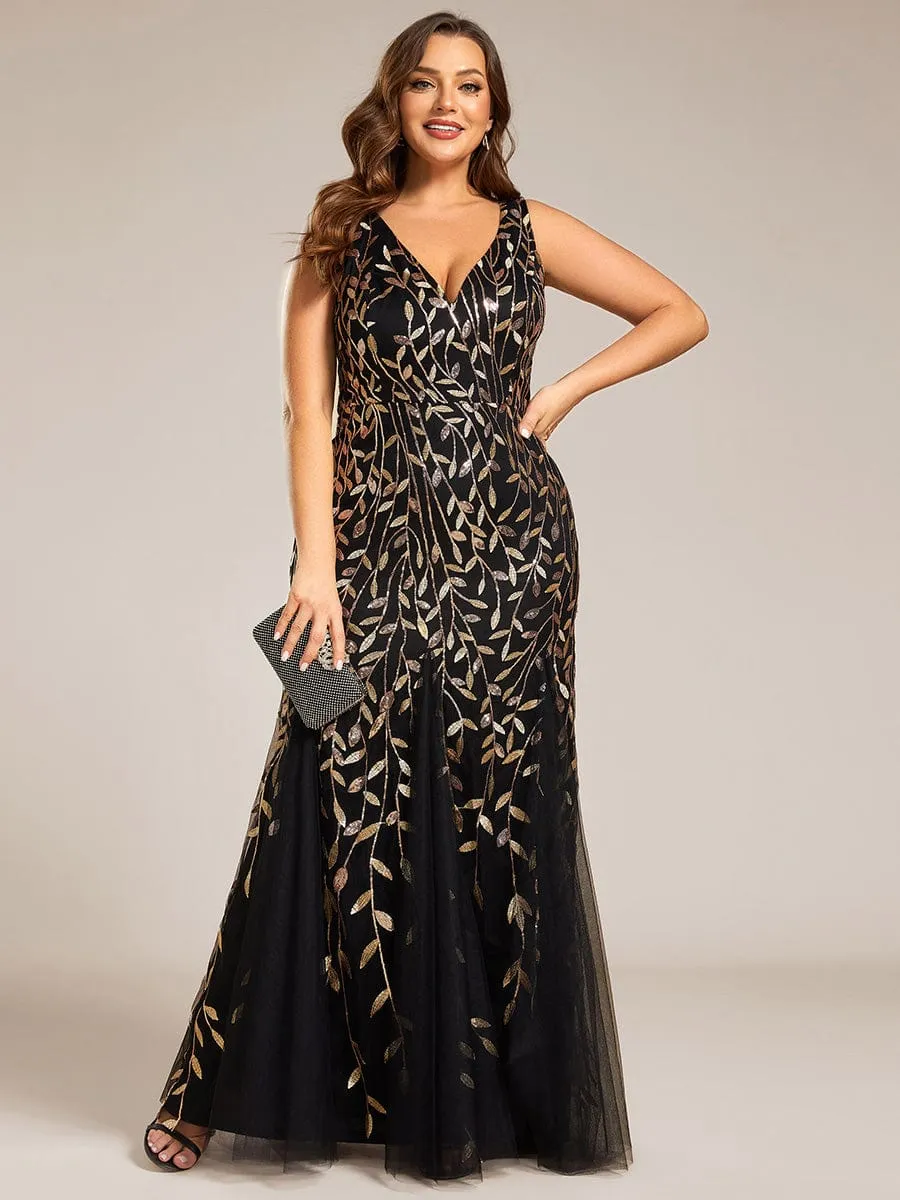 Plus Size Maxi Sequin Formal Dresses & Gowns