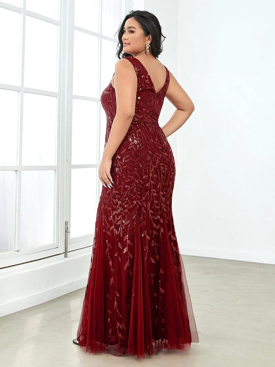 Plus Size Maxi Sequin Formal Dresses & Gowns