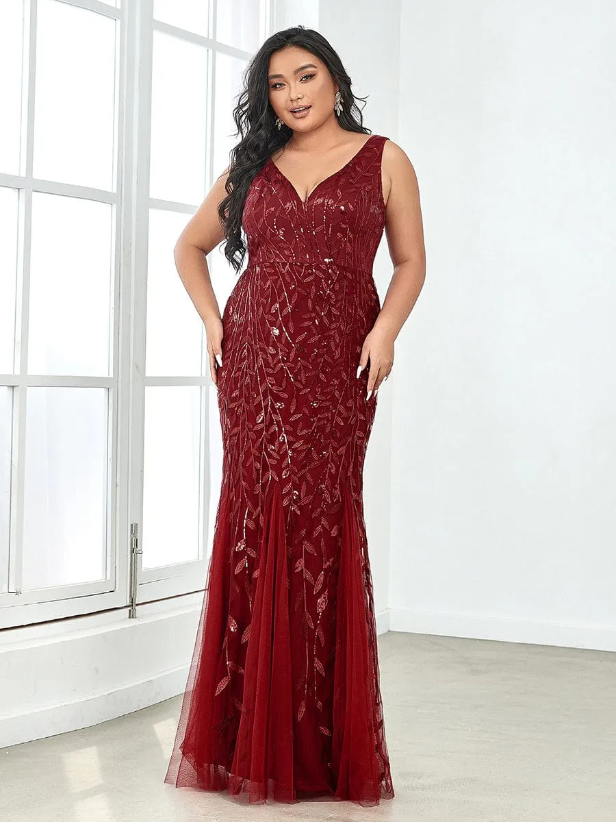 Plus Size Maxi Sequin Formal Dresses & Gowns