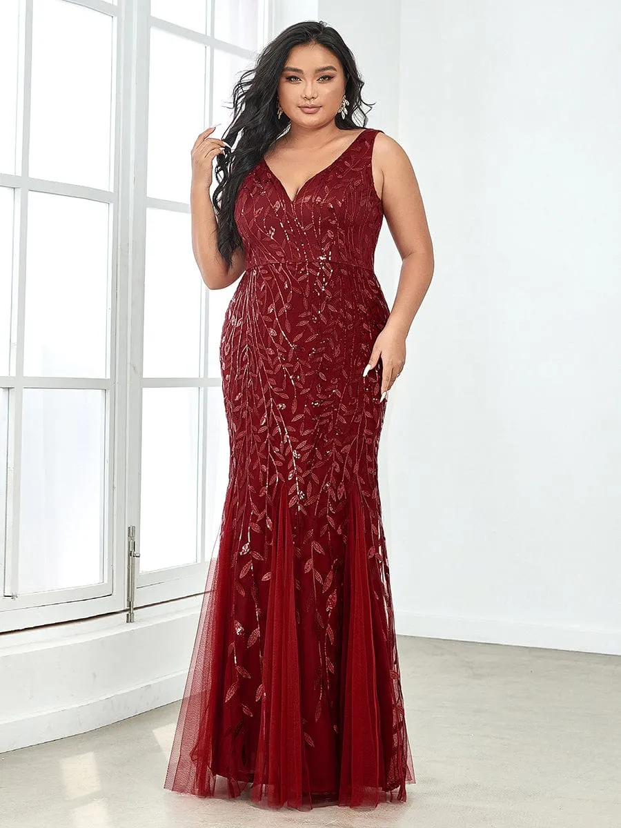 Plus Size Maxi Sequin Formal Dresses & Gowns