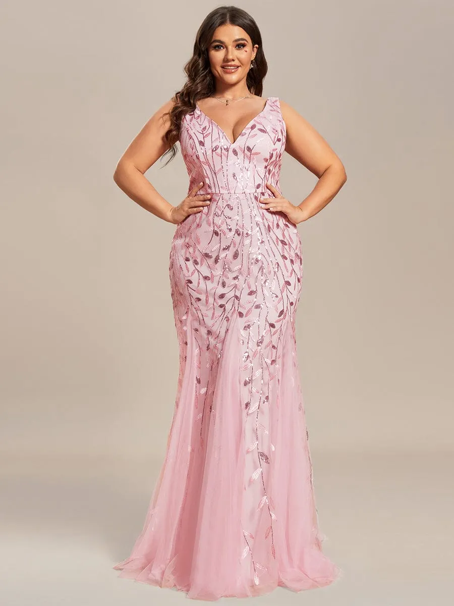 Plus Size Maxi Sequin Formal Dresses & Gowns