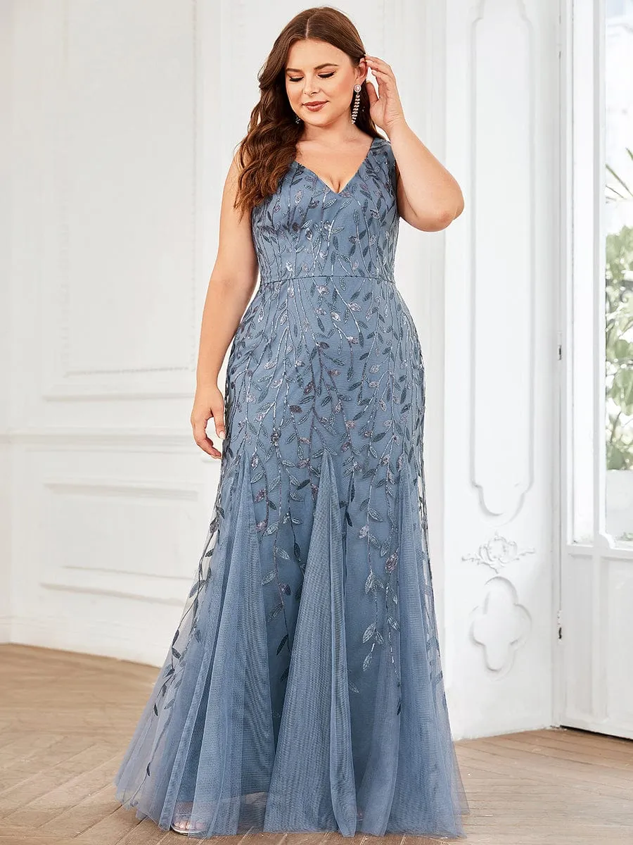 Plus Size Maxi Sequin Formal Dresses & Gowns