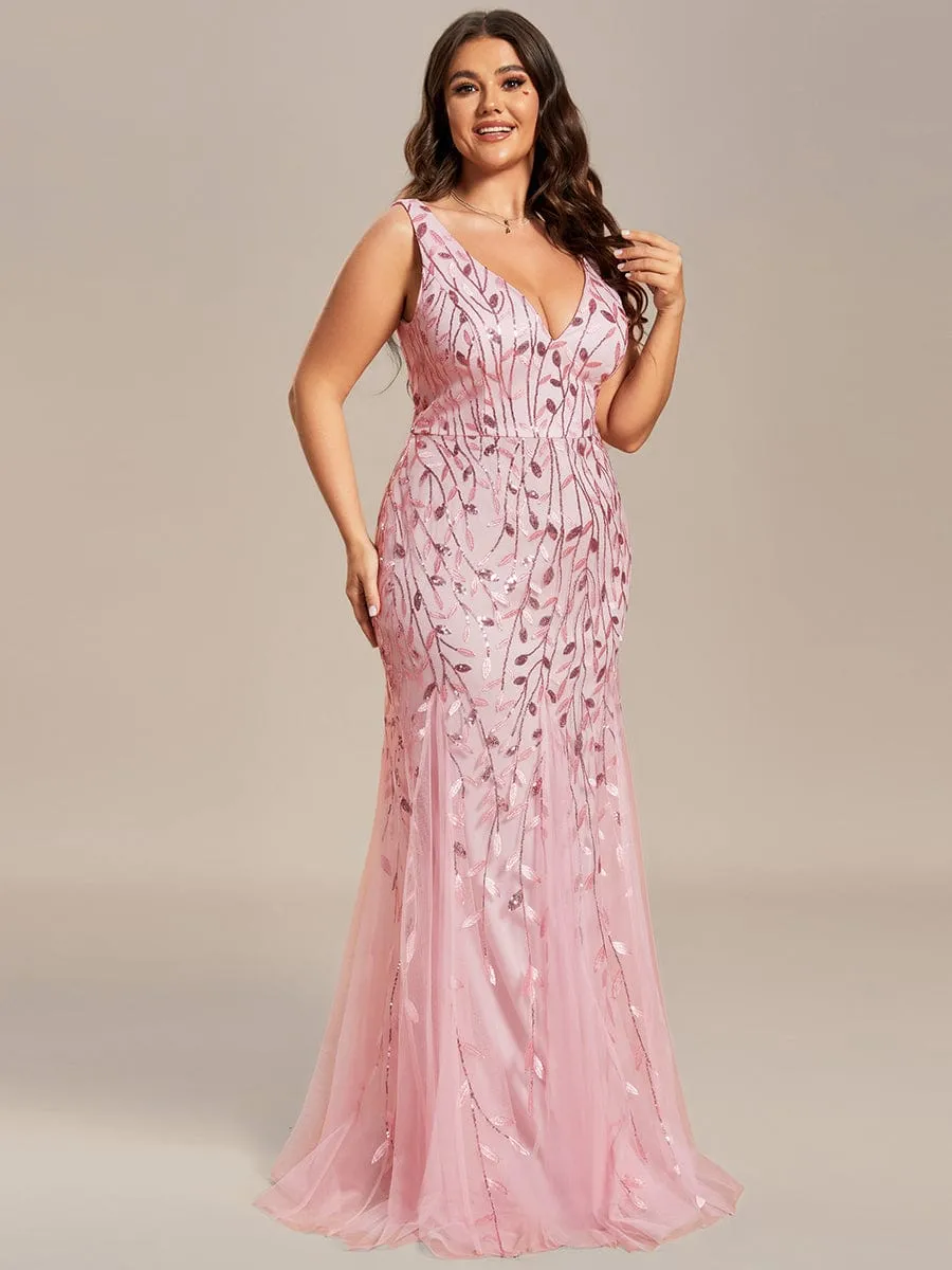 Plus Size Maxi Sequin Formal Dresses & Gowns