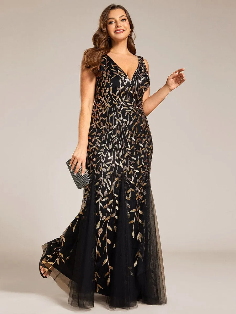 Plus Size Maxi Sequin Formal Dresses & Gowns