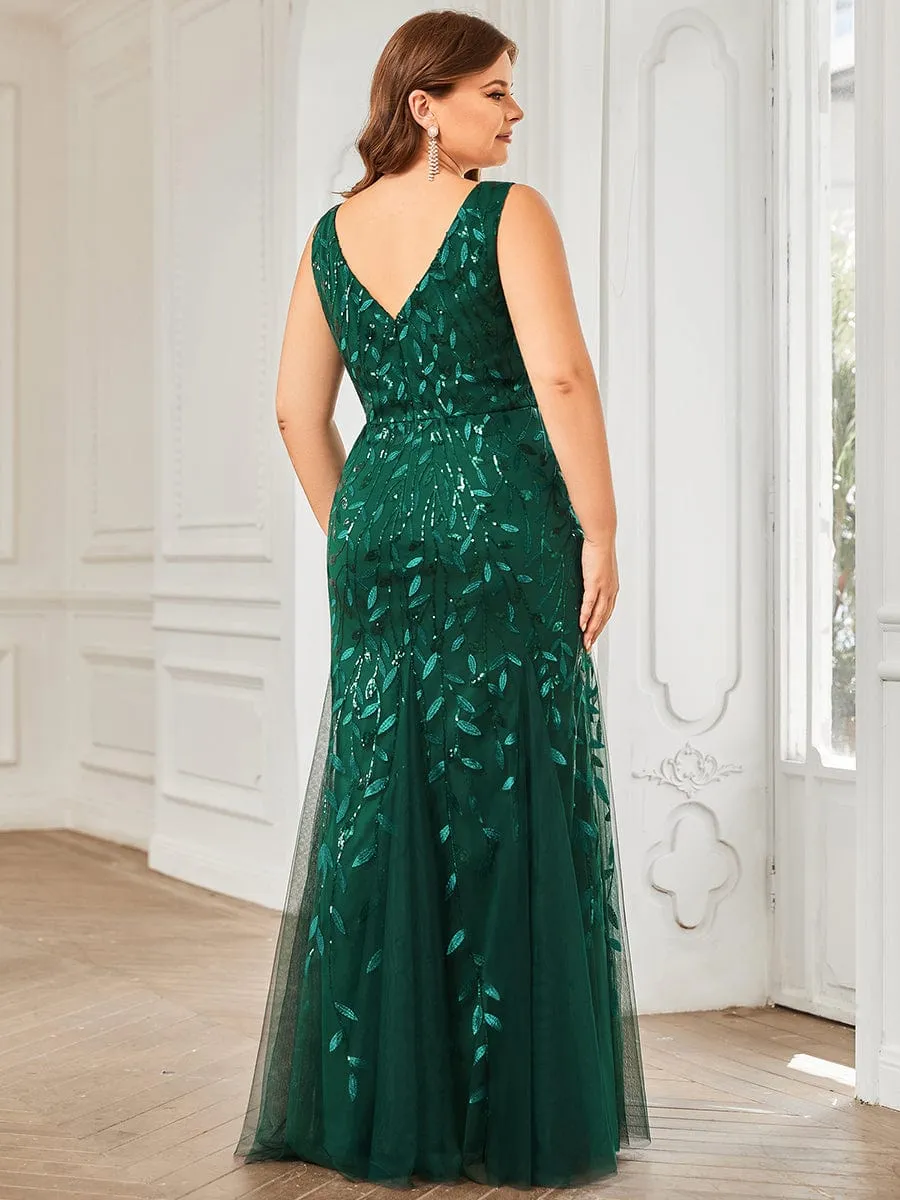 Plus Size Maxi Sequin Formal Dresses & Gowns